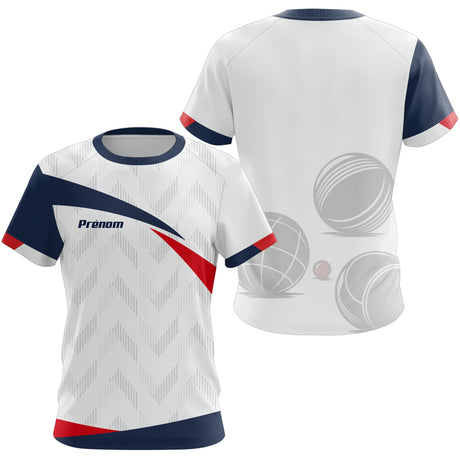 Polo Pétanque Drapeau Français - Bleu Blanc Rouge Personnalisé - T-Shirt Femme