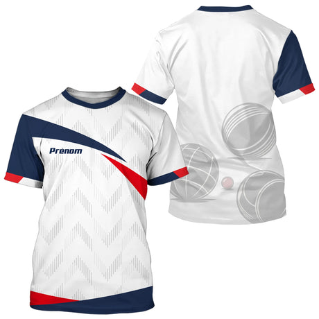 Polo Pétanque Drapeau Français - Bleu Blanc Rouge Personnalisé - T-Shirt Homme