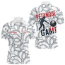 Polo Pétanque Esprit d’Équipe - Design Joueur Blanc - Polo Homme
