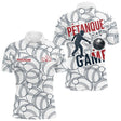 Polo Pétanque Esprit d’Équipe - Design Joueur Blanc - Polo Homme
