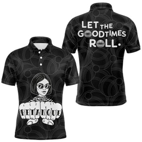 Polo Pétanque Femme Homme Noir & Blanc - Good Times - Polo Homme
