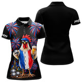 Polo Pétanque Français Noir Personnalisé - Coq & Apéro - Polo Femme