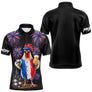 Polo Pétanque Français Noir Personnalisé - Coq & Apéro - Polo Homme