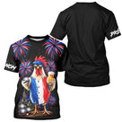 Polo Pétanque Français Noir Personnalisé - Coq & Apéro - T-Shirt Homme