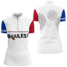 Polo Pétanque Française Personnalisé - J'ai Les Boules - Polo Zippé Femme