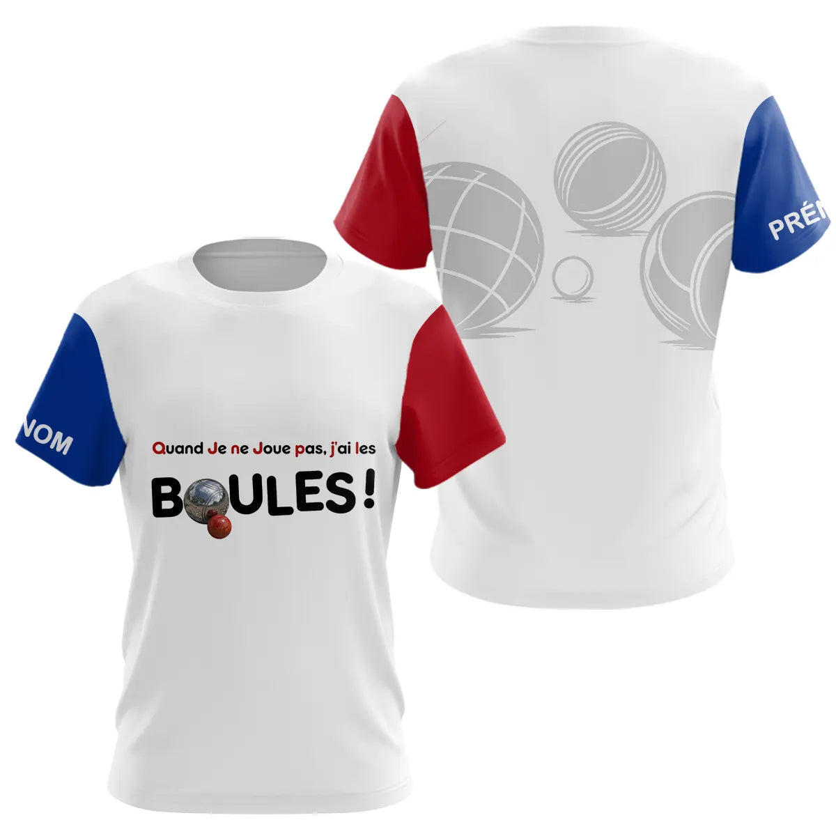 Polo Pétanque Française Personnalisé - J'ai Les Boules - T-Shirt Femme