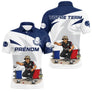 Polo Pétanque Française Personnalisé - Prénom Équipe Bleu - Polo Homme
