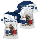 Polo Pétanque Française Personnalisé - Prénom Équipe Bleu - T-Shirt Homme