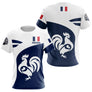 Polo Pétanque France Coq - Personnalisé Prénom Bleu Blanc - T-Shirt Femme