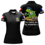 Polo Pétanque Frog Joueur Noir - Tu Tires Tu Pointes - Polo Femme