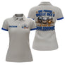 Polo Pétanque Gris & Bleu Personnalisé - Je Veux Boulodrome - Polo Femme