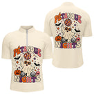 Polo Pétanque Halloween Disco Crème - Homme Femme - Polo Zippé Homme