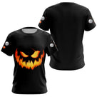 Polo Pétanque Halloween Noir - Citrouille Maléfique - T-Shirt Femme