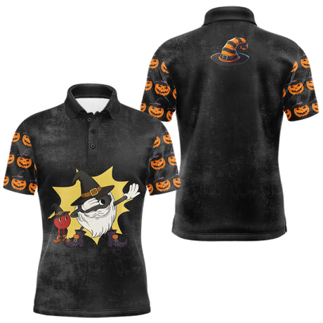 Polo Pétanque Halloween Sorcière Dabbing Noir - Homme Femme - Polo Homme