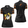 Polo Pétanque Halloween Sorcière Dabbing Noir - Homme Femme - Polo Zippé Femme