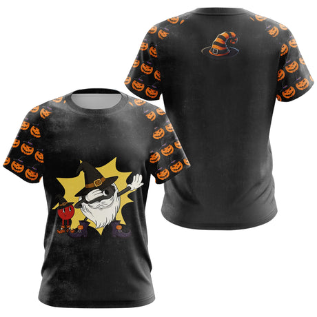 Polo Pétanque Halloween Sorcière Dabbing Noir - Homme Femme - T-Shirt Femme