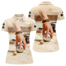 Polo Pétanque Homme Beige - Idée Cadeau Boules - Polo Femme