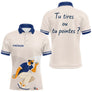 Polo Pétanque Homme Femme - Beige & Bleu Personnalisé - Polo Homme