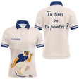 Polo Pétanque Homme Femme - Beige & Bleu Personnalisé - Polo Homme