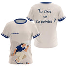 Polo Pétanque Homme Femme - Beige & Bleu Personnalisé - T-Shirt Femme