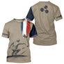 Polo Pétanque Homme Femme - Beige & Bleu Tricolore Personnalisé - T-Shirt Homme