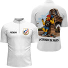 Polo Pétanque Homme Femme - Blanc & Coq Français - Polo Zippé Homme