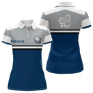 Polo Pétanque Homme Femme - Bleu Gris Personnalisé - Polo Femme