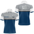 Polo Pétanque Homme Femme - Bleu Gris Personnalisé - Polo Homme