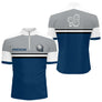 Polo Pétanque Homme Femme - Bleu Gris Personnalisé - Polo Zippé Homme