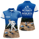 Polo Pétanque Homme Femme - Bleu Imprimé Prénom - Polo Femme
