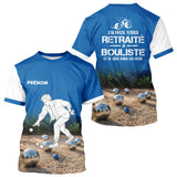Polo Pétanque Homme Femme - Bleu Imprimé Prénom - T-Shirt Homme