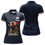 Polo Pétanque Homme Femme - Bleu & Marine Coq Gaulois - Polo Femme