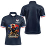 Polo Pétanque Homme Femme - Bleu & Marine Coq Gaulois - Polo Homme