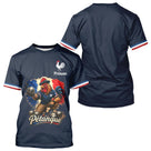 Polo Pétanque Homme Femme - Bleu & Marine Coq Gaulois - T-Shirt Homme