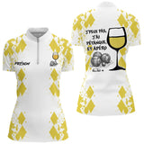 Polo Pétanque Homme Femme - Boules Apéro Blanc Jaune - Polo Zippé Femme