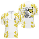 Polo Pétanque Homme Femme - Boules Apéro Blanc Jaune - Polo Zippé Homme