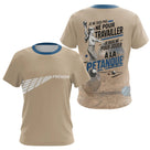 Polo Pétanque Homme Femme - Boules Humour Beiges & Bleu - T-Shirt Femme