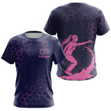 Polo Pétanque Homme Femme - Bouliste Navy et Rose Personnalisé - T-Shirt Femme