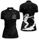 Polo Pétanque Homme Femme - Bouliste Noir Personnalisé - Polo Zippé Femme