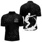 Polo Pétanque Homme Femme - Bouliste Noir Personnalisé - Polo Zippé Homme