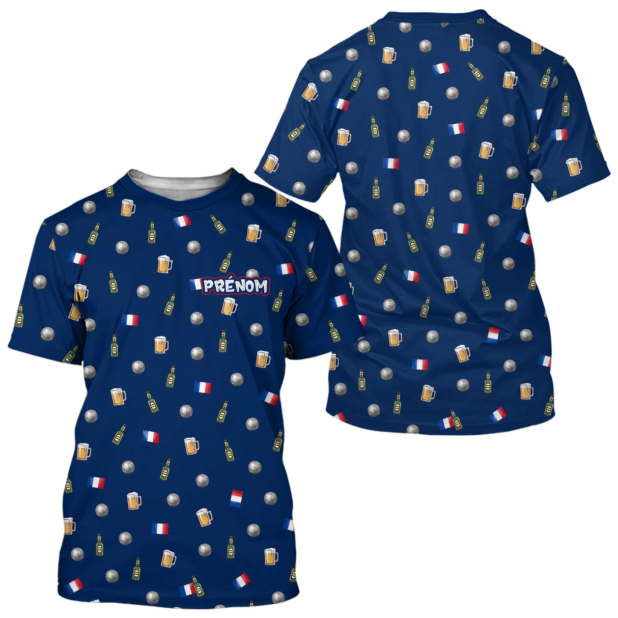 Polo Pétanque Homme Femme - Cadeau Boulistes & Bière Bleu - T-Shirt Homme