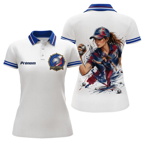Polo Pétanque Homme Femme - Club Français Tricolore - Polo Femme