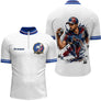 Polo Pétanque Homme Femme - Club Français Tricolore - Polo Zippé Homme