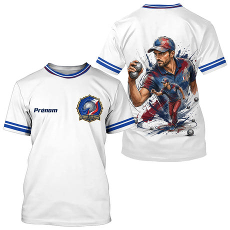 Polo Pétanque Homme Femme - Club Français Tricolore - T-Shirt Homme
