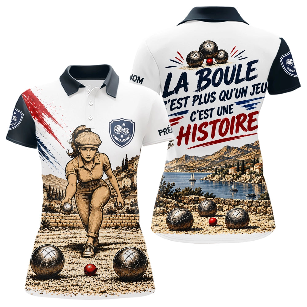 Polo Pétanque Homme Femme - Collection Méditerranée - Polo Femme