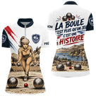 Polo Pétanque Homme Femme - Collection Méditerranée - Polo Zippé Femme