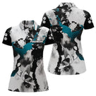 Polo Pétanque Homme Femme - Colour Noir & Turquoise - Polo Femme