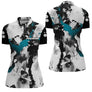 Polo Pétanque Homme Femme - Colour Noir & Turquoise - Polo Zippé Femme