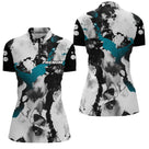 Polo Pétanque Homme Femme - Colour Noir & Turquoise - Polo Zippé Femme