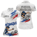 Polo Pétanque Homme Femme - Drapeau Français J'peux Pas - Polo Femme